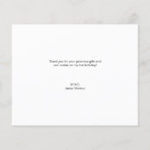 Papier Message photo personnalisé pour le premier anniver (Dos)