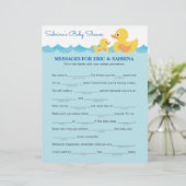 Papier Messages pour les parents à être Baby shower de ca (Debout devant)