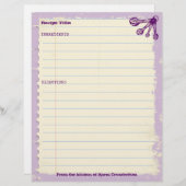 Papier Mesure cuillères cuisson boulangerie recette perso (Devant / Derrière)