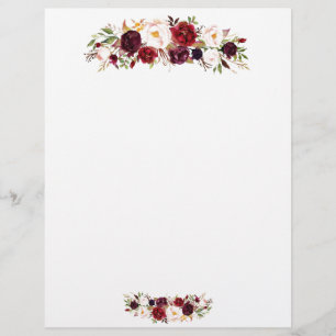 Papier met briefhoofd - Floral design