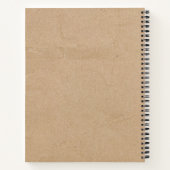 Papier met bruin kookboek voor aangepaste familie  notitieboek (Achterkant)