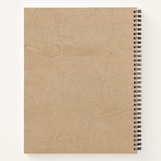 Papier met bruin kookboek voor aangepaste familie  notitieboek (Achterkant)