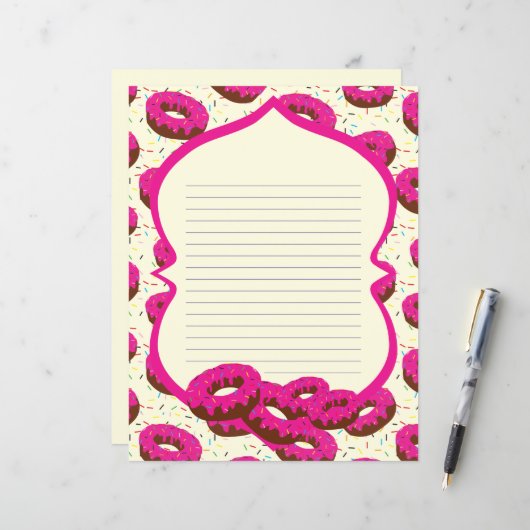 Papier met donutvoering (Voorkant / Achterkant in situ)