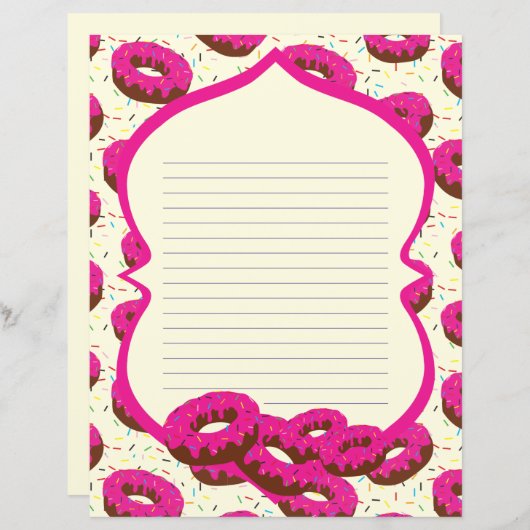 Papier met donutvoering (Voorkant / Achterkant)