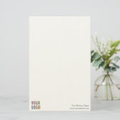 Papier met eigen schrijfpapier met Logo 5,5 x 8,5  (Staand voorkant)