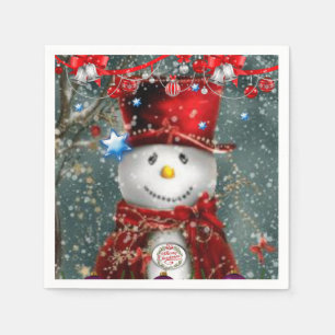 Papier met kerstmis servet