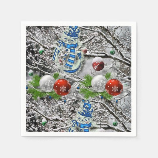 Papier met kerstmis servet (Voorkant)