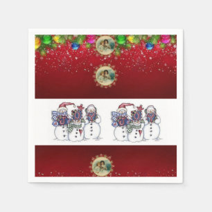 Papier met kerstmis servet