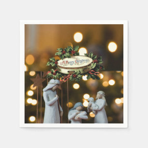 Papier met kerstmis servet