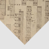 Papier met  pagina's voor oude muziek (Detail)
