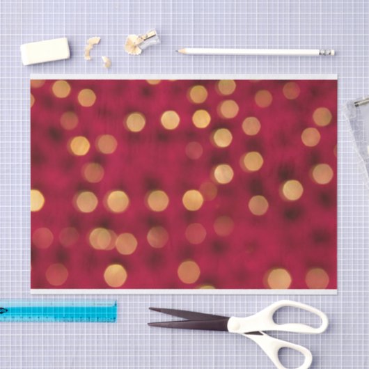 Papier met rode en goudsparken (Craft)