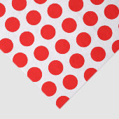 Papier met rode en witte grote poka-dot (Detail)