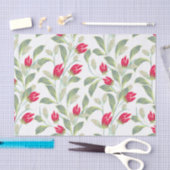 Papier met rode tulpen (Craft)