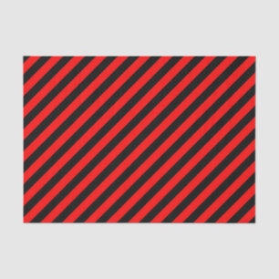 Papier met rode/zwarte diagonale strepen