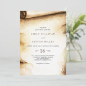 Papier met roestvast staatshuwelijk kaart (Staand voorkant)