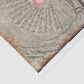 papier met romig poedervormig Roos voor ontkoppeli (Detail)