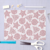 Papier met rood en wit kerstpatroon (Craft)