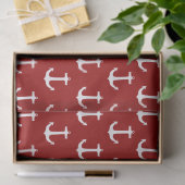 Papier met rood, nagenoeg anker patroon (Geschenk)