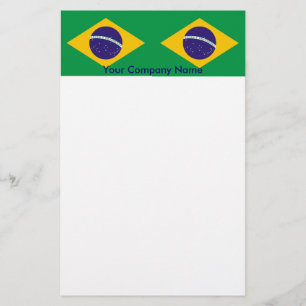 Papier met vlag van Brazilië