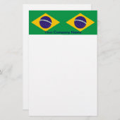 Papier met vlag van Brazilië (Voorkant / Achterkant)