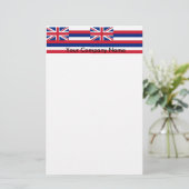 Papier met vlag van Hawaï (Staand voorkant)
