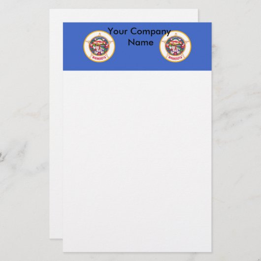 Papier met vlag van Minnesota (Voorkant / Achterkant)