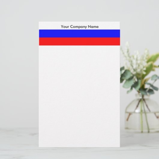 Papier met vlag van Rusland (Staand voorkant)
