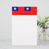 Papier met vlag van Taiwan (Staand voorkant)