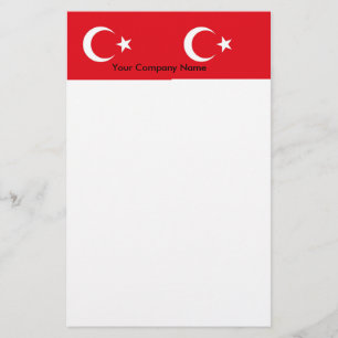 Papier met vlag van Turkije