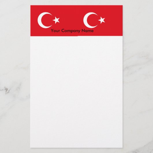 Papier met vlag van Turkije (Voorkant)
