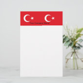 Papier met vlag van Turkije (Staand voorkant)