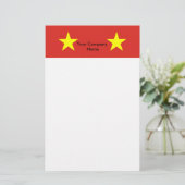 Papier met vlag van Vietnam (Staand voorkant)