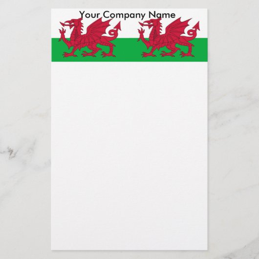 Papier met vlag van Wales (Voorkant)