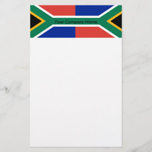 Papier met vlag van Zuid-Afrika