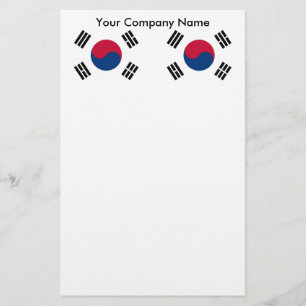 Papier met vlag van Zuid-Korea