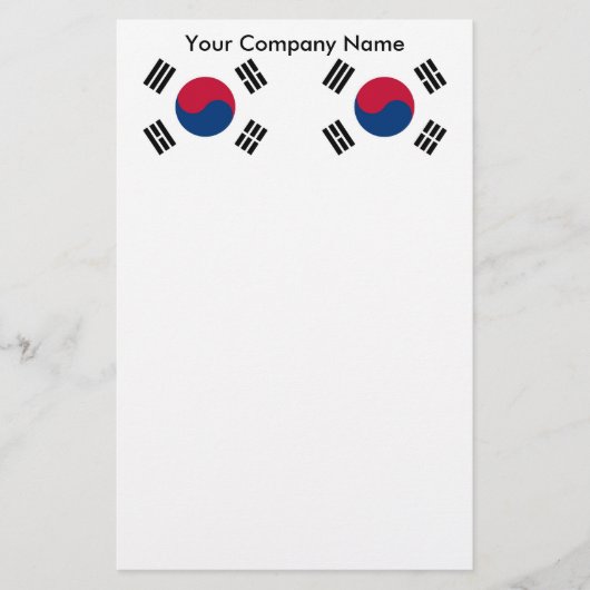 Papier met vlag van Zuid-Korea (Voorkant)