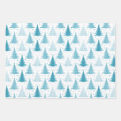 Papier métallique bleu vert Pine Arbres (Devant)