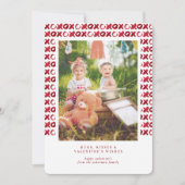 Papier métallisé rouge | Carte photo avec vœux de (Devant)