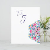 Papier Mexican Fiesta Rainbow Wedding Tabletop Sign (Debout devant)