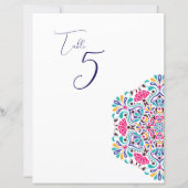 Papier Mexican Fiesta Rainbow Wedding Tabletop Sign (Devant)
