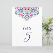 Papier Mexican Fiesta Rainbow Wedding Tabletop Sign (Debout devant)