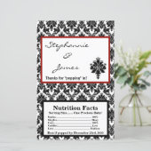 Papier Microwave Popcorn Wrapper Black Red Damask (Debout devant)