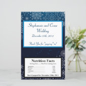 Papier Microwave Popcorn Wrapper Blue Stars et Snowflake (Debout devant)