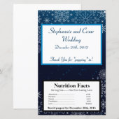 Papier Microwave Popcorn Wrapper Blue Stars et Snowflake (Devant / Derrière)