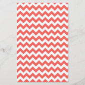Papier Microwave Popcorn Wrapper Coral Navy Blue Chevron (Dos)