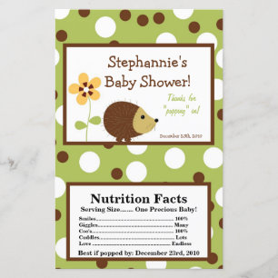 Papier Microwave Popcorn Wrapper Forest Friends Hedgehog