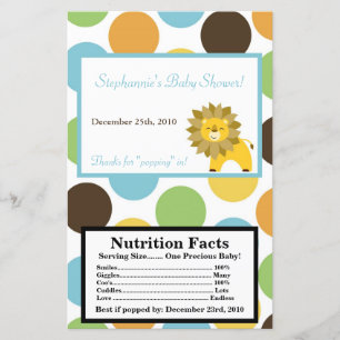 Papier Microwave Popcorn Wrapper Jungle King Lion Safari