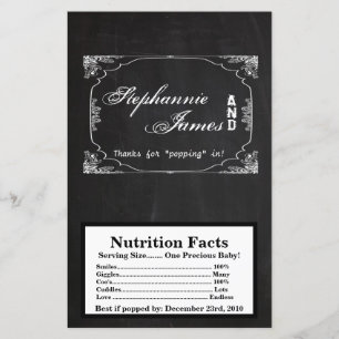 Papier Microwave Popcorn Wrapper Modern Chalkboard Vintag