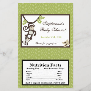 Papier Microwave Popcorn Wrapper Monkey Time Zoo Animal