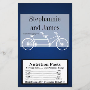 Papier Microwave Popcorn Wrapper Navy Blue Double Bike